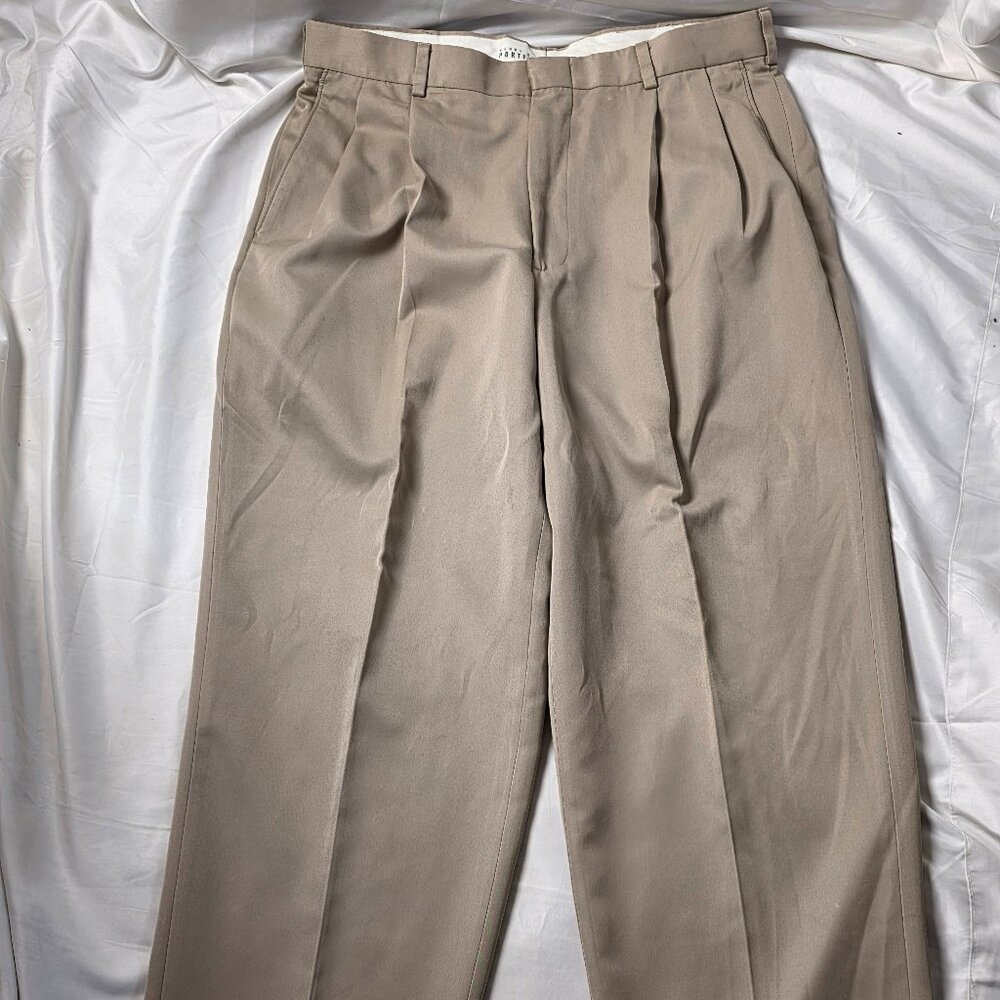 Perry Ellis Portfolio Khaki Dress/Casual Pants / Trousers / Chino 34 x 30 Mens
